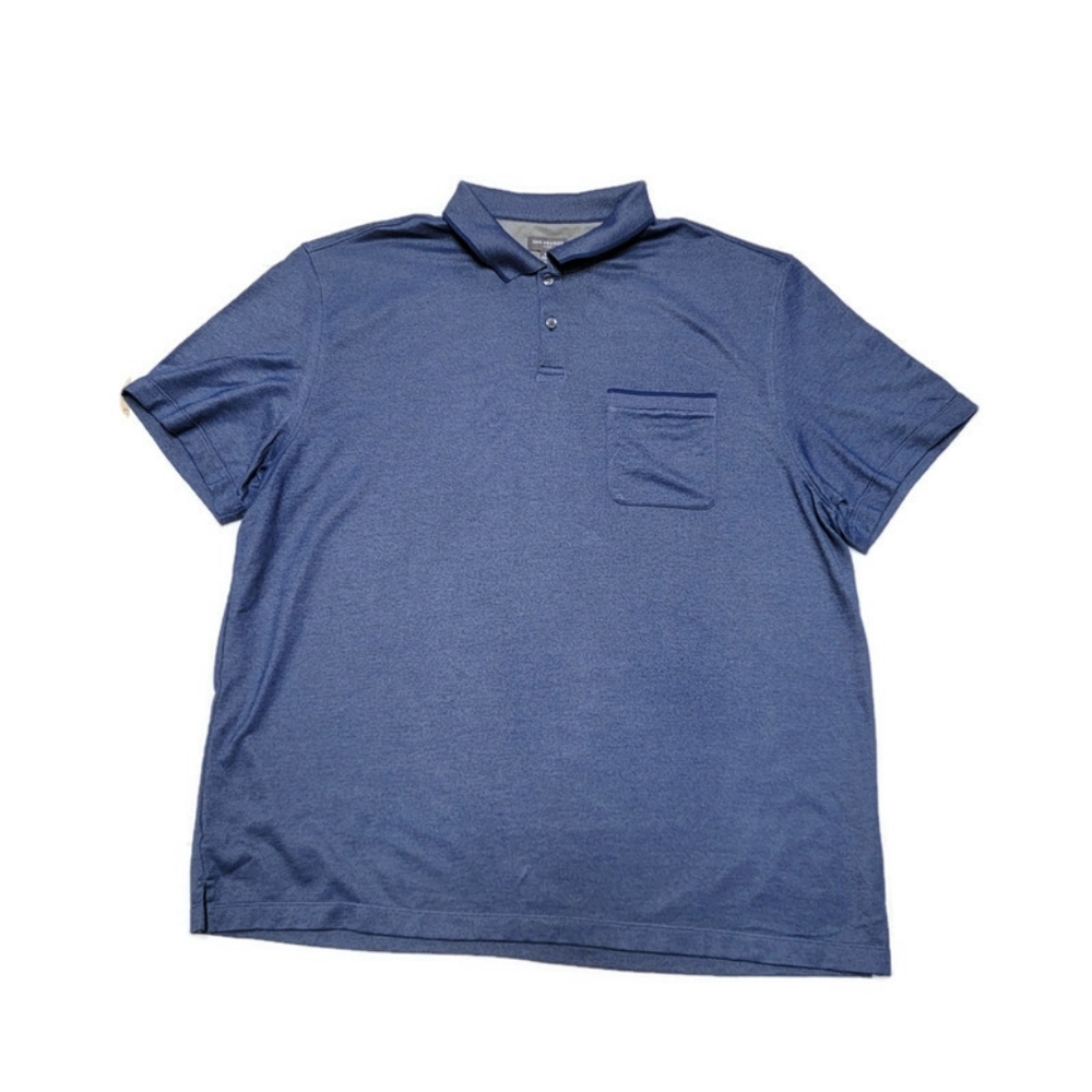 Van Heusen Men's Adult Size 2XL Polo Flex Classic Fit Blue Cotton Short Sleeve